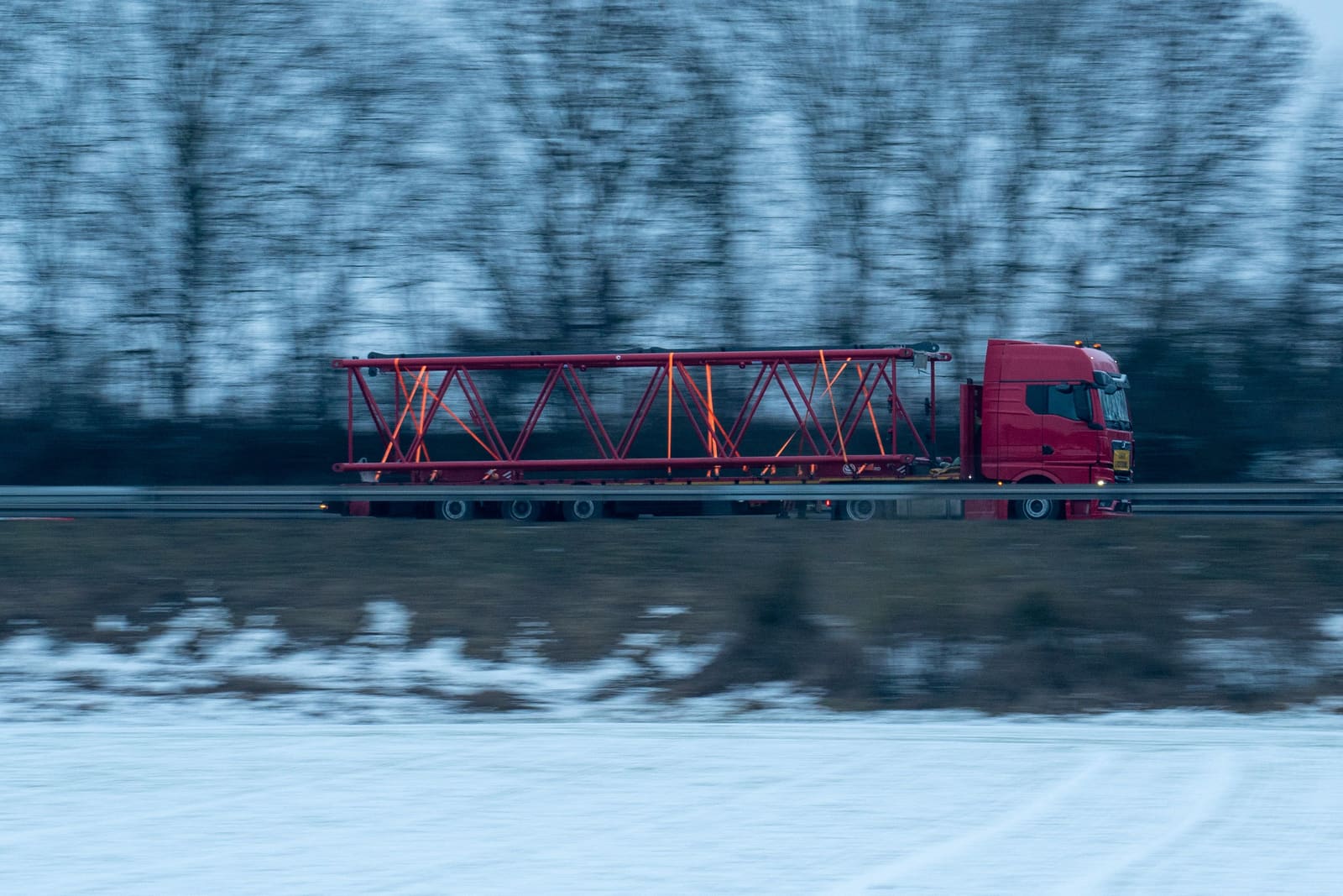 Heavy project cargo and construction materials staged for transport